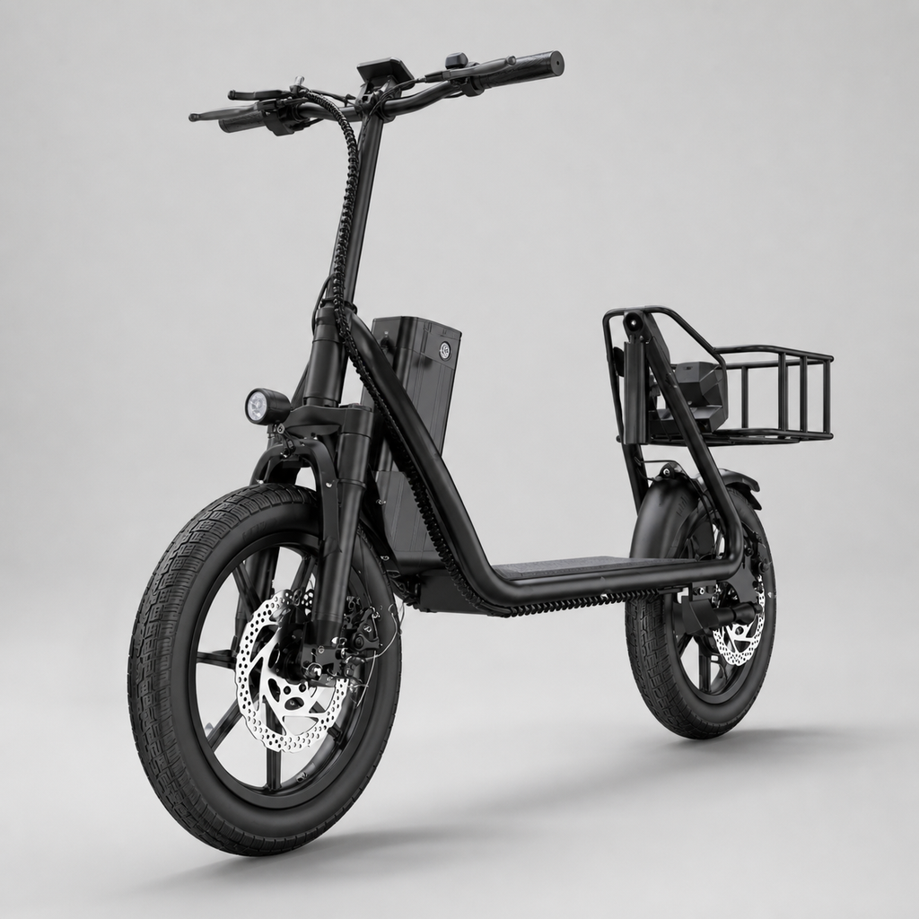 AOVOPRO ESBS foldable electric bike, side view