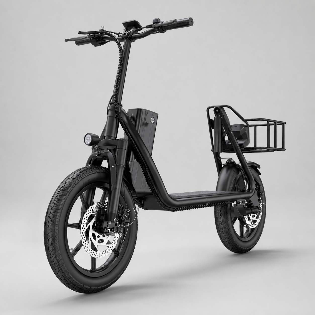 AOVOPRO ESBS foldable electric bike, side view