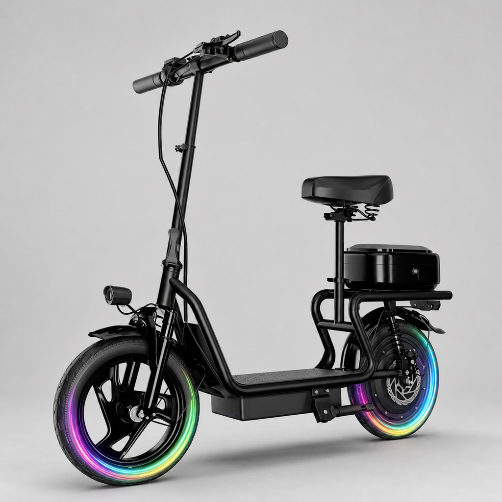 AOVOPRO H1L seated electric scooter with 14 inch tyre