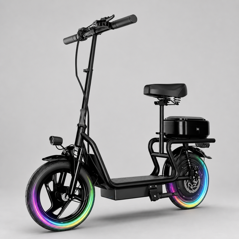 AOVOPRO H1L seated electric scooter with 14 inch tyre