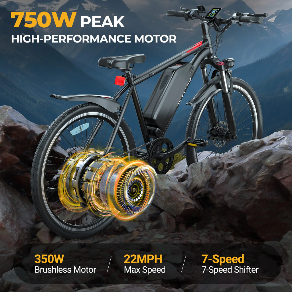 AOVOPRO 26" Electric Mountain Bike - 250W