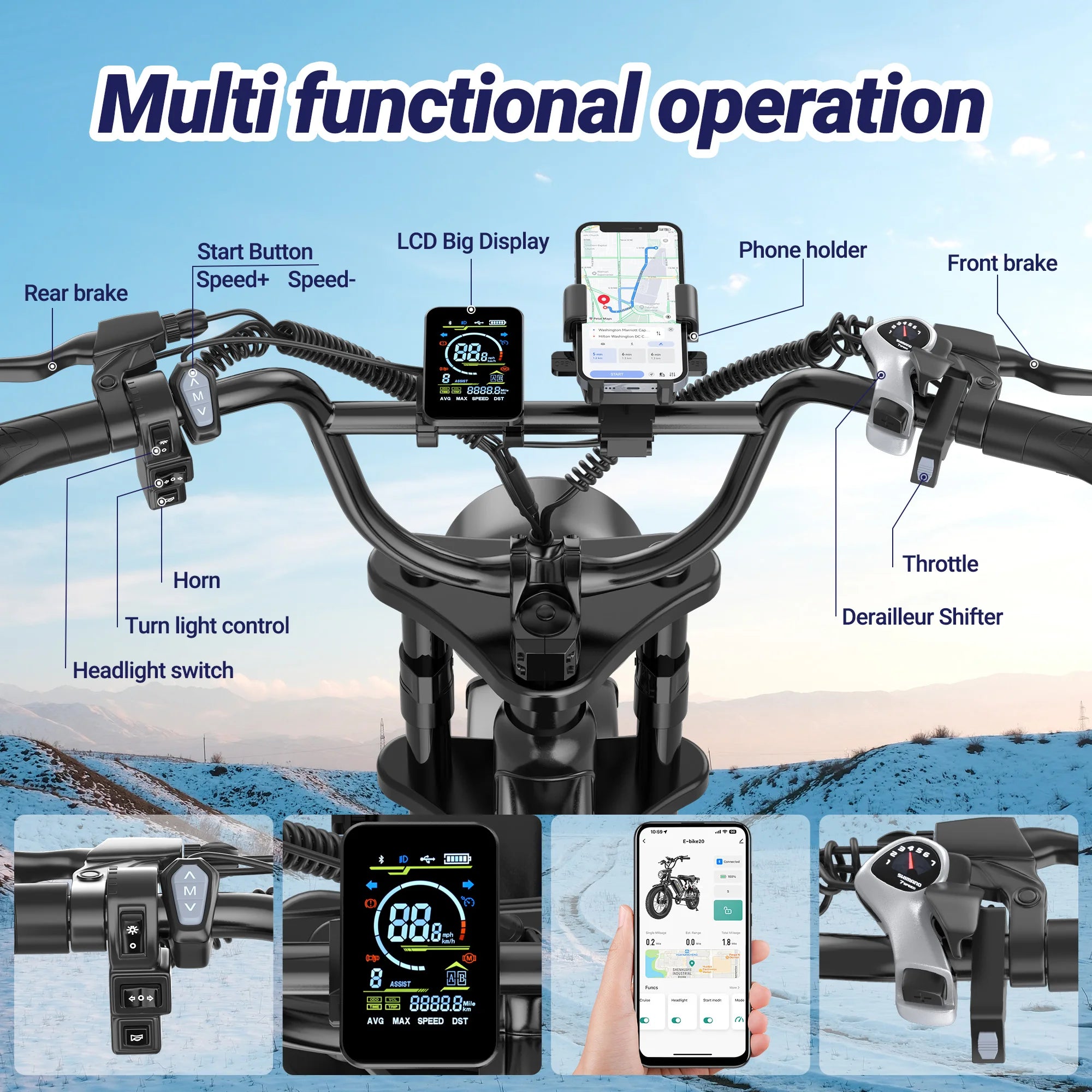 AOVOPRO AP20 Electric Mountain Bike - 750W