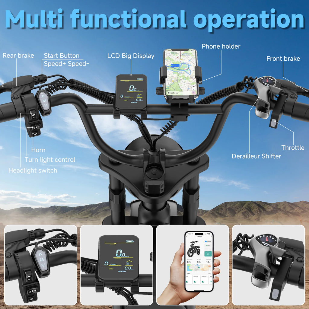AOVOPRO 20" Electric Bike - 250W Dual Suspension