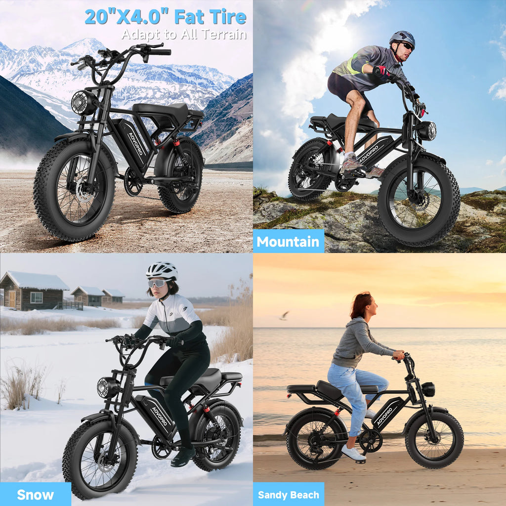 AOVOPRO 20" Electric Bike - 250W Dual Suspension