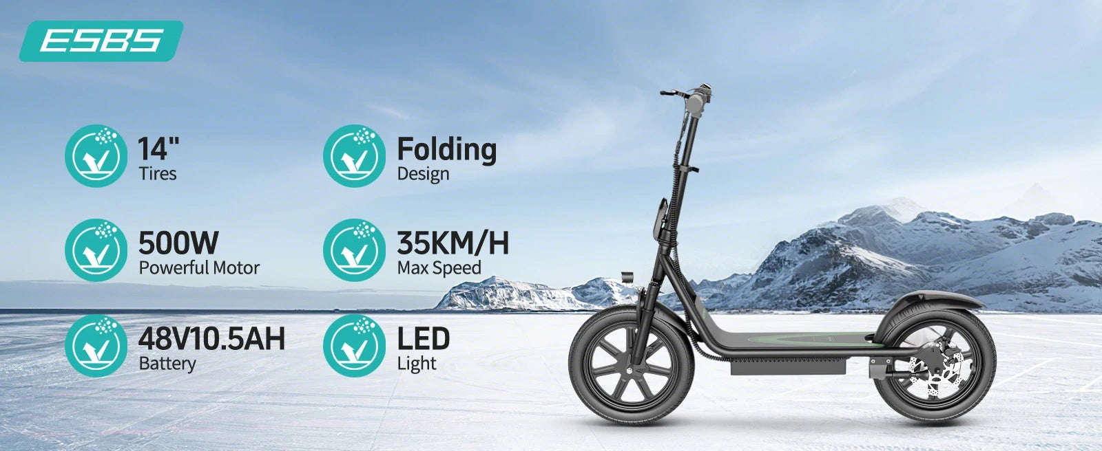 AOVOPRO 500W Seated Electric Scooter - 14"