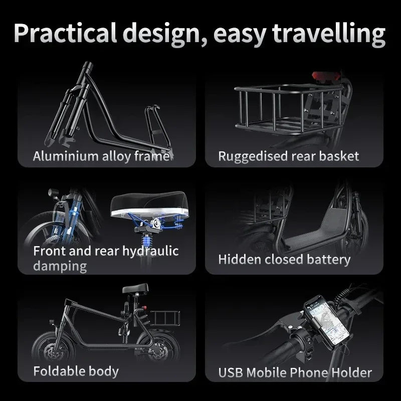 AOVOPRO ESBS Electric Bike - 500W Foldable