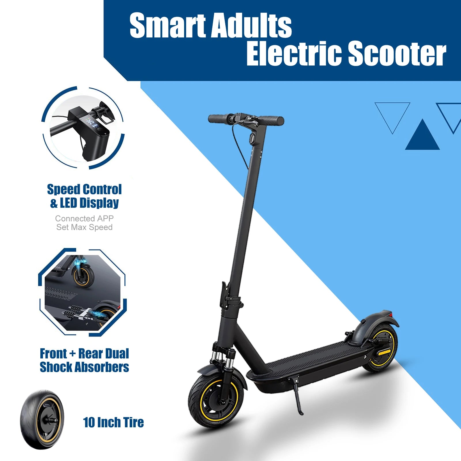 AOVOPRO 1000W Electric Scooter - Long Range