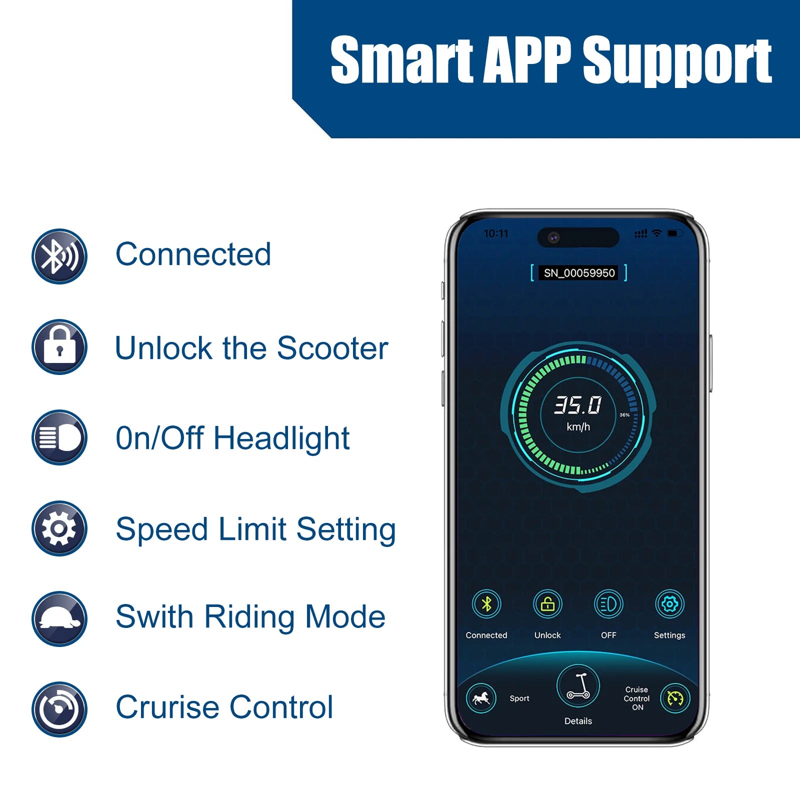 AOVOPRO 1000W Electric Scooter - Long Range