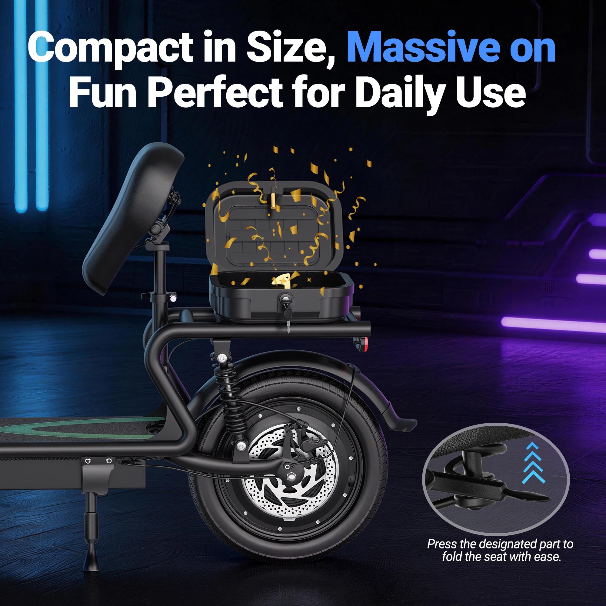AOVOPRO H1L Seated Electric Scooter - 500W