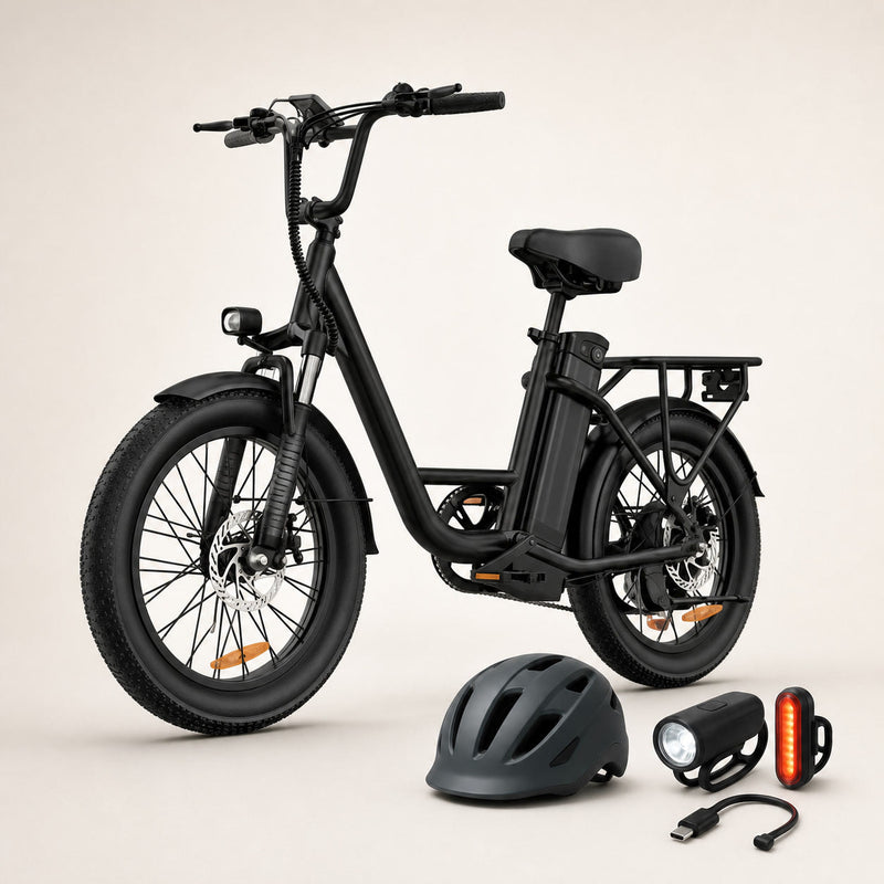 e20-city-safety-bundle bundle: bike, helmet and safety accessories