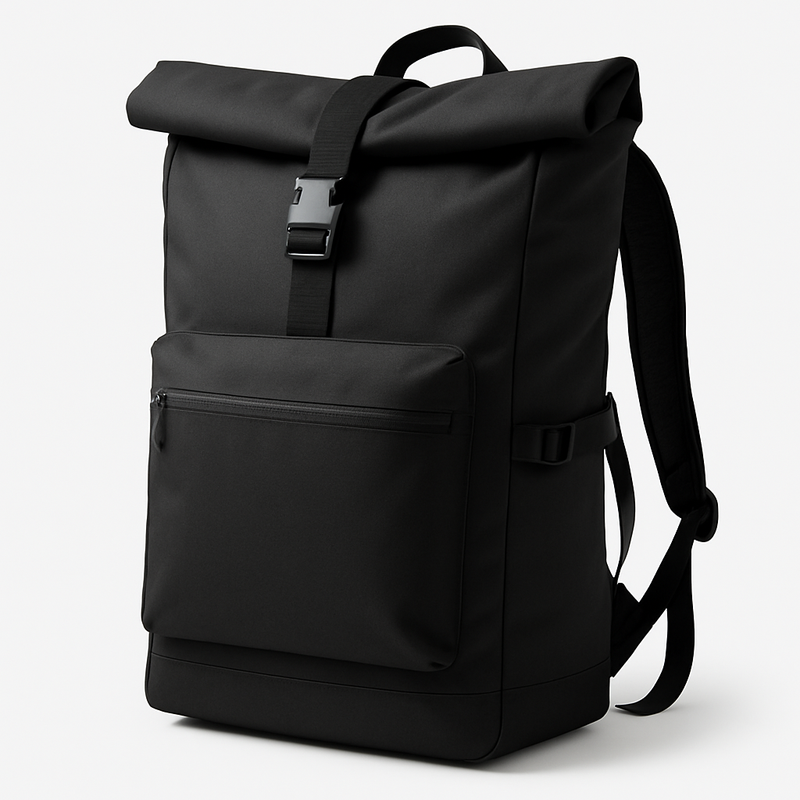 URLIFE Gear 25L Roll-Top Cycling Rucksack - Black