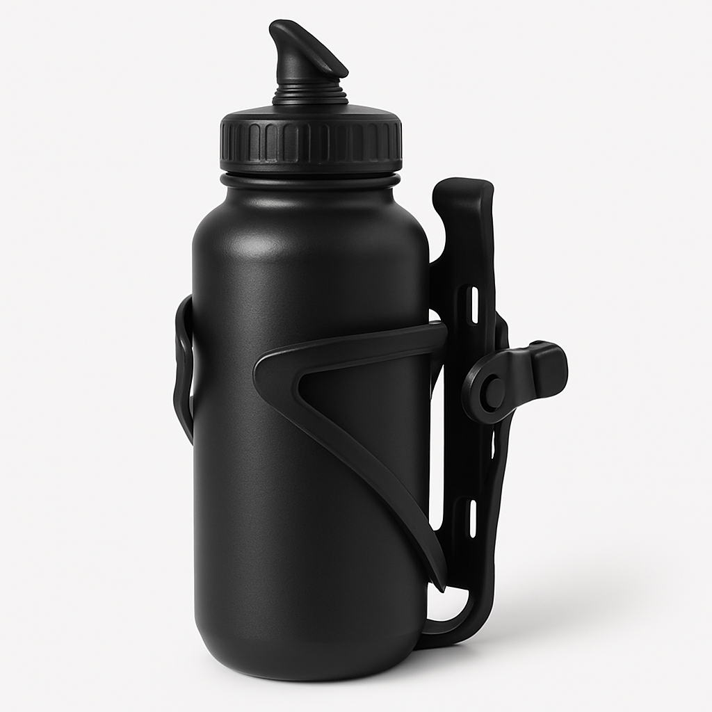 URLIFE Gear Quick-Release Bottle & Cage Set - Black