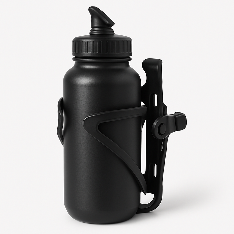 URLIFE Gear Quick-Release Bottle & Cage Set - Black