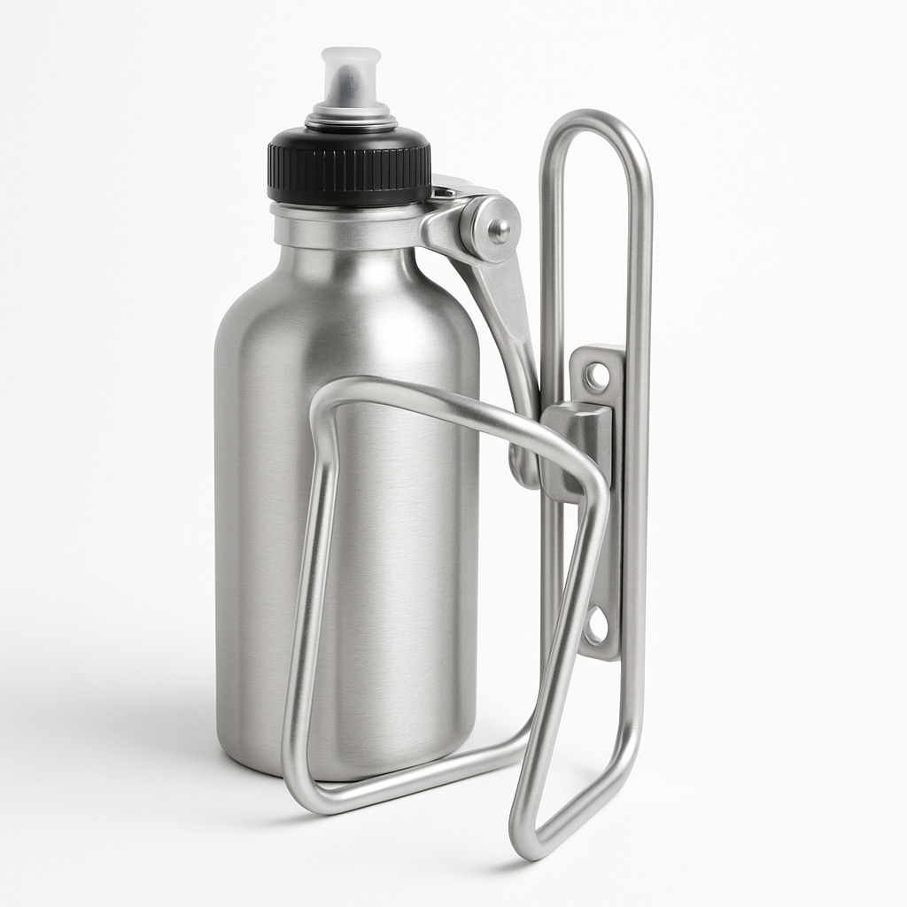 URLIFE Gear Quick-Release Bottle & Cage Set - Silver