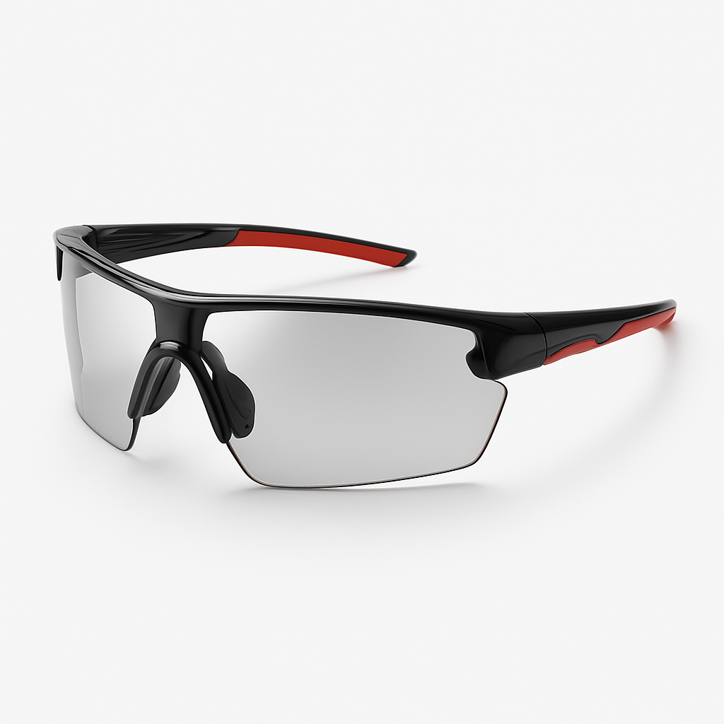 URLIFE Gear Photochromic Cycling Sunglasses - Black / Red Photochromic